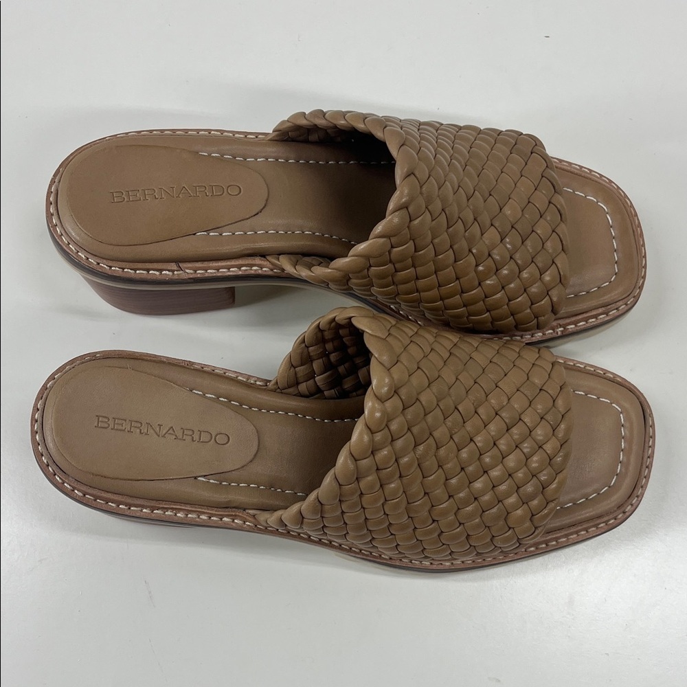 New Bernardo Sylvie Woven Lug Mules in Sand Glove Beige Size 8 - Picture 6 of 11